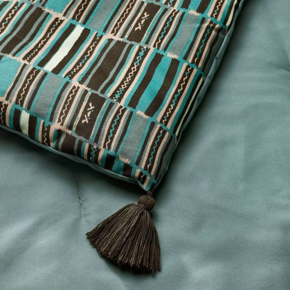 King Jungalow Sun in the Water Comforter & Sham Set Teal 210TC - Picture 3 of 4